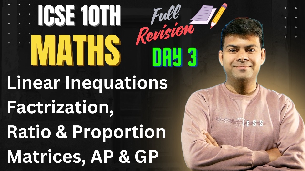 ICSE Class 10 Maths Last Minute Revision | 100% Most Expected Questions | Revision Day 3 🔥