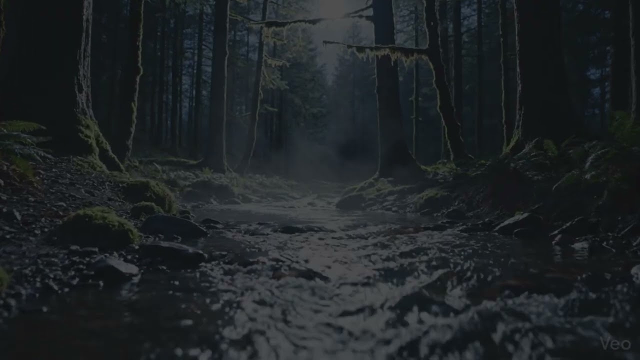 Deep Sleep Black Screen 🌙 River Sounds & Gentle Wind | 1 Hour 26 Minutes Relaxing 432Hz Ambience