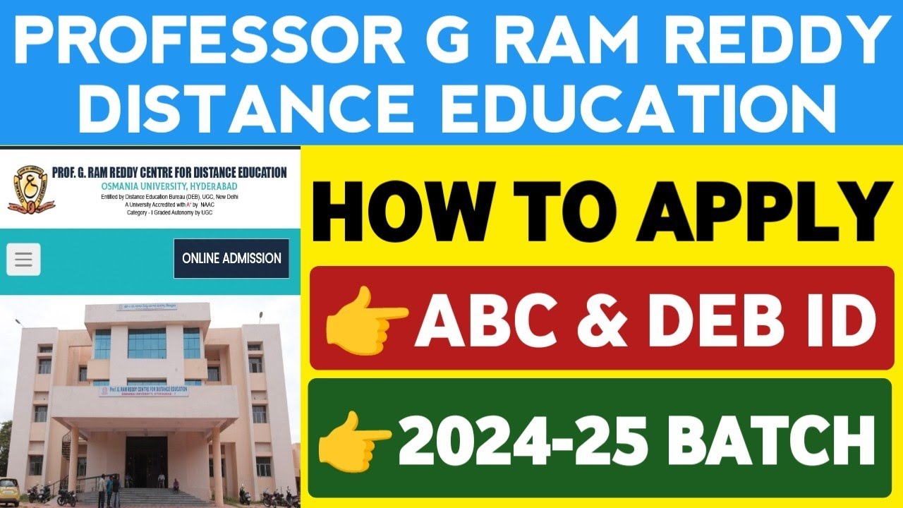 How to apply ABC ID in Professor G Ram Reddy Distance Education@StudentUpdates247
