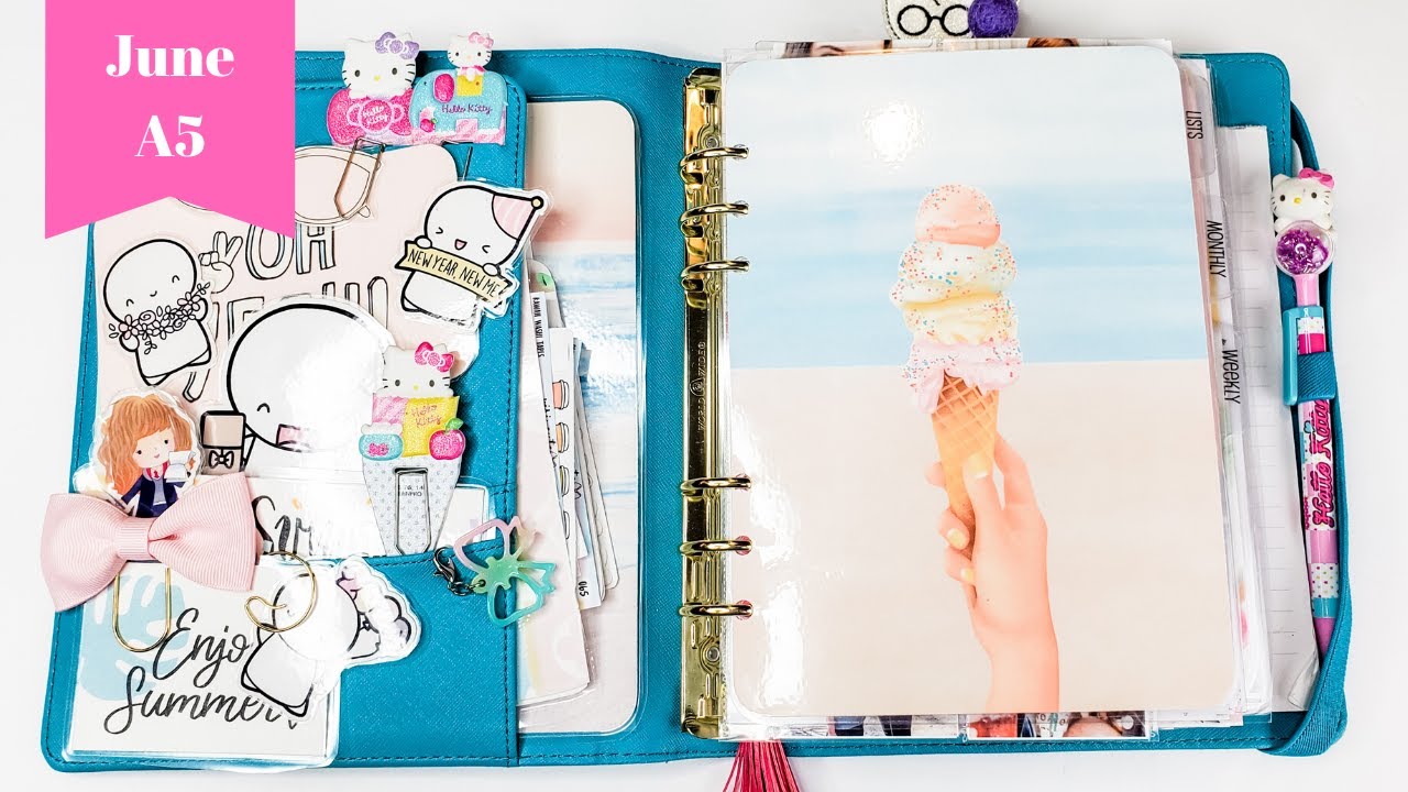 Cute A5 Planner FlipThrough \\ Summer Planner Setup