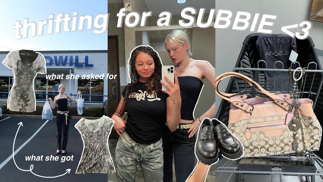 THRIFT WITH ME FOR A SUBSCRIBER! grunge style bundle, thrifting vlog & haul / 1K special ୨♡୧