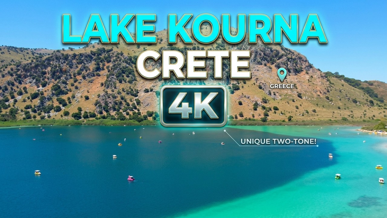 Amazing Lake Kourna Crete GREECE in 4k!