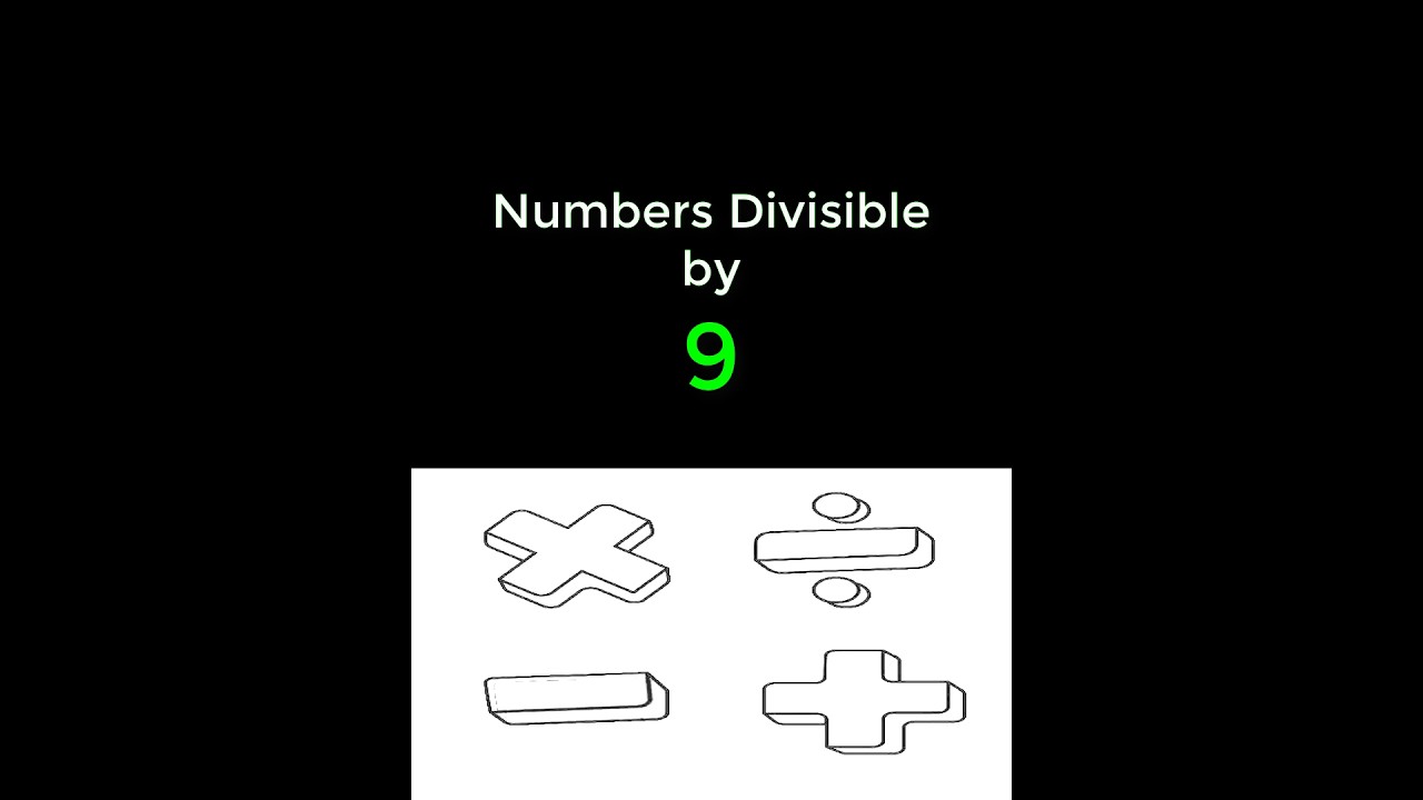 Identifying Numbers divisible by 9 #maths #divisibility #education #mathematics #divisibilityrule