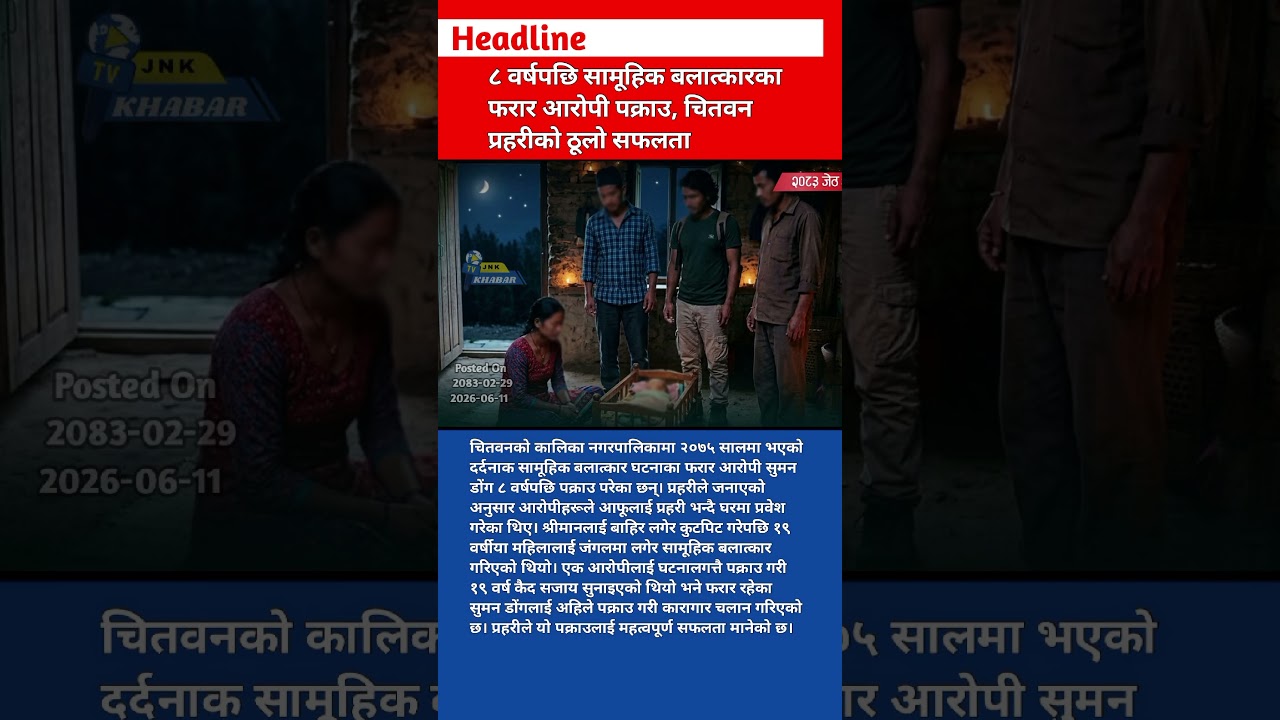 8 Years Later: Chitwan Police Arrest Fugitive Rape Case Accused | Shocking Crime Update 2026