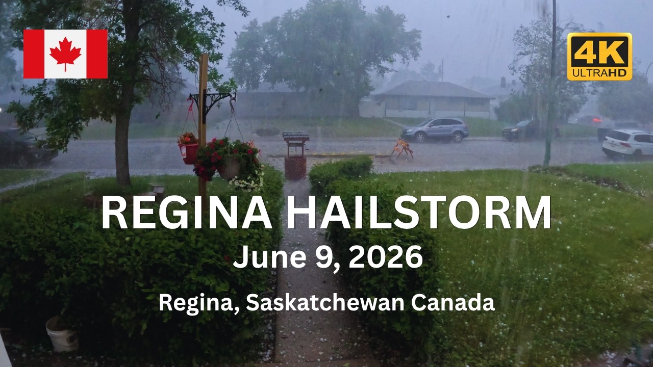 During and After the Hailstorm in Regina, Saskatchewan