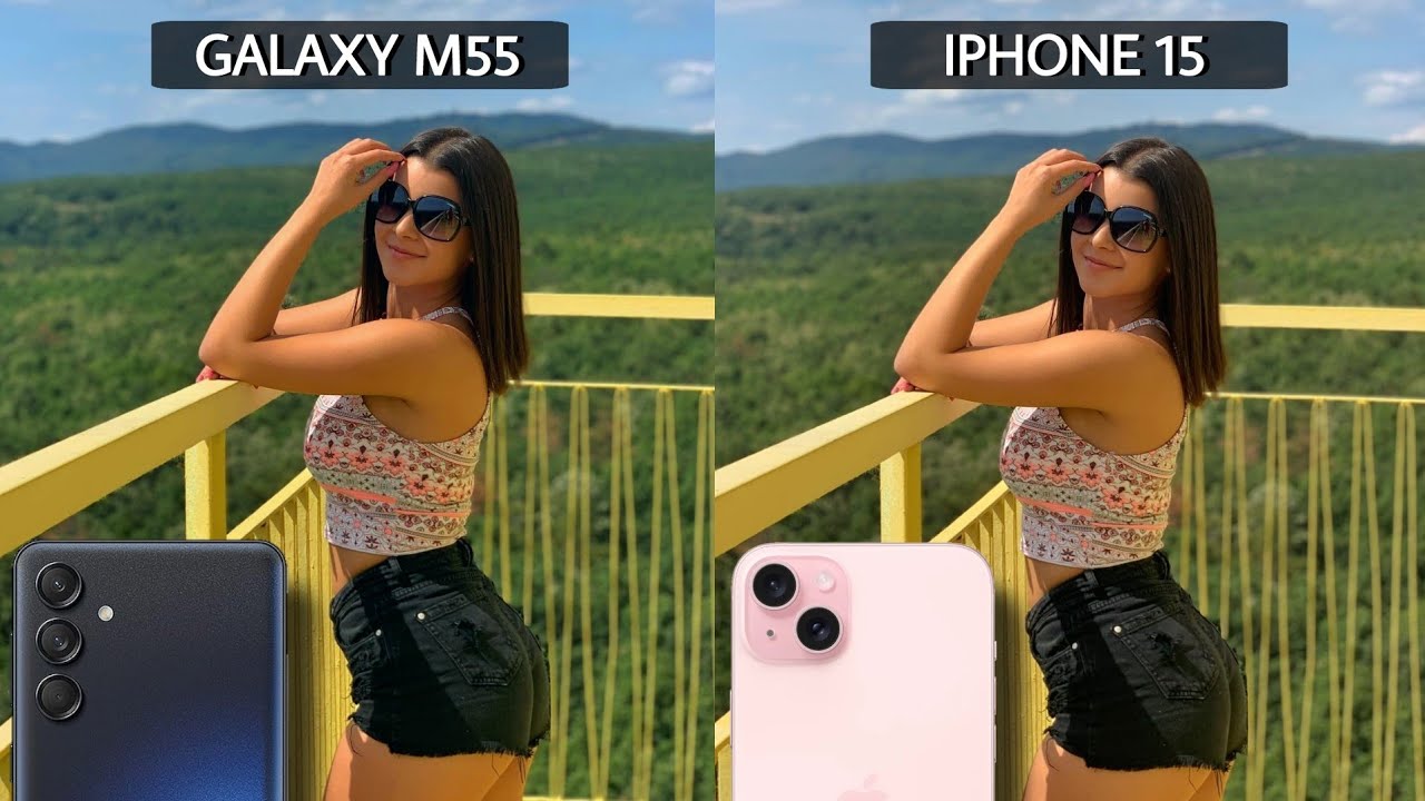 Samsung Galaxy M55 5G Vs iPhone 15 Camera Test Comparison