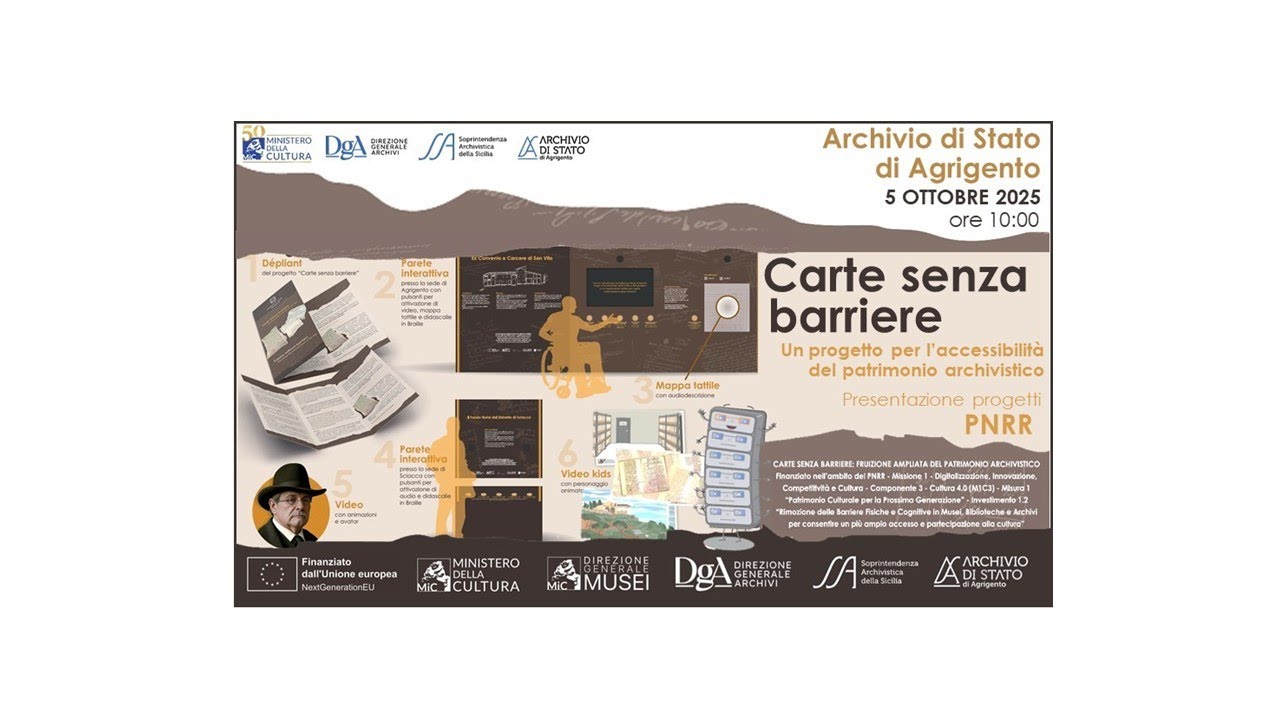 Archivio di Stato di Agrigento. Carte senza barriere. Mostra documentaria sul carcere di San Vito