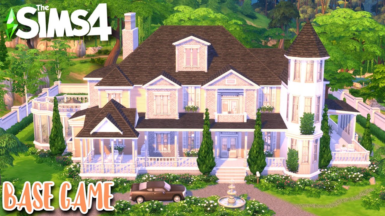 Base Game Victorian Mansion 💐 #LostInBaseGameCollab | The Sims 4 | Speed Build (No CC)