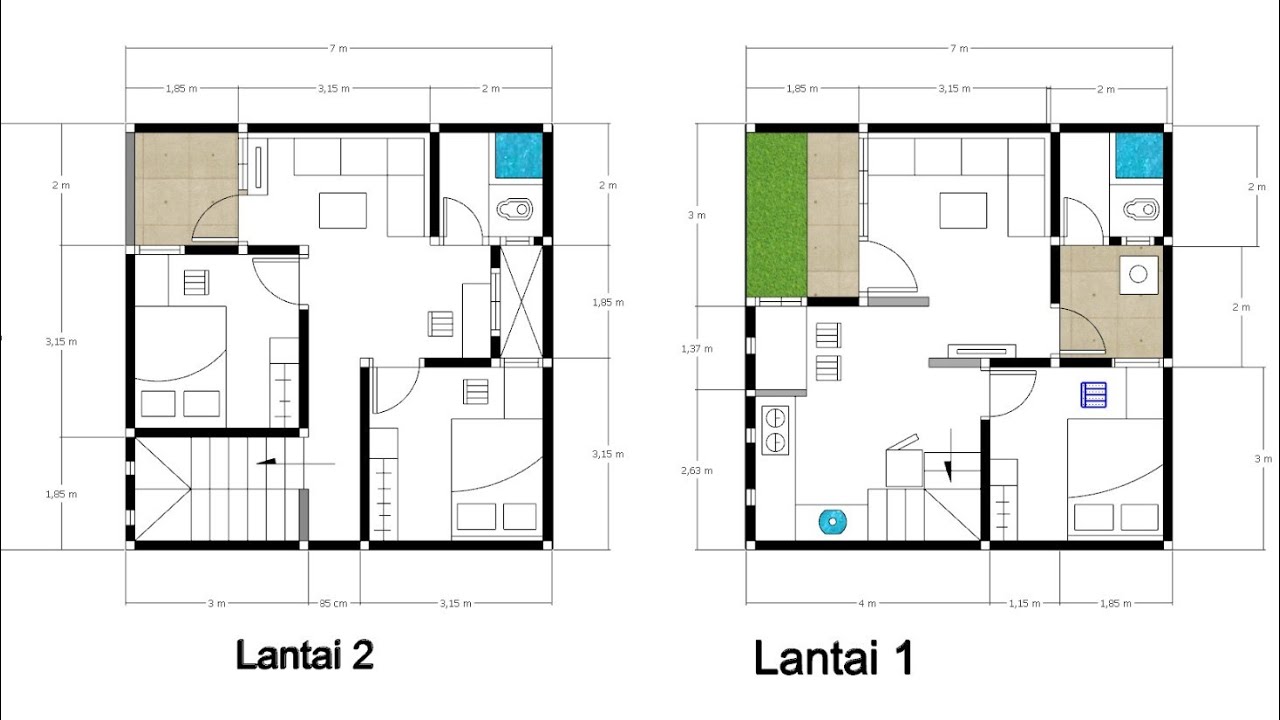 Bisa 3 kamar, walau rumah cuma 7x7