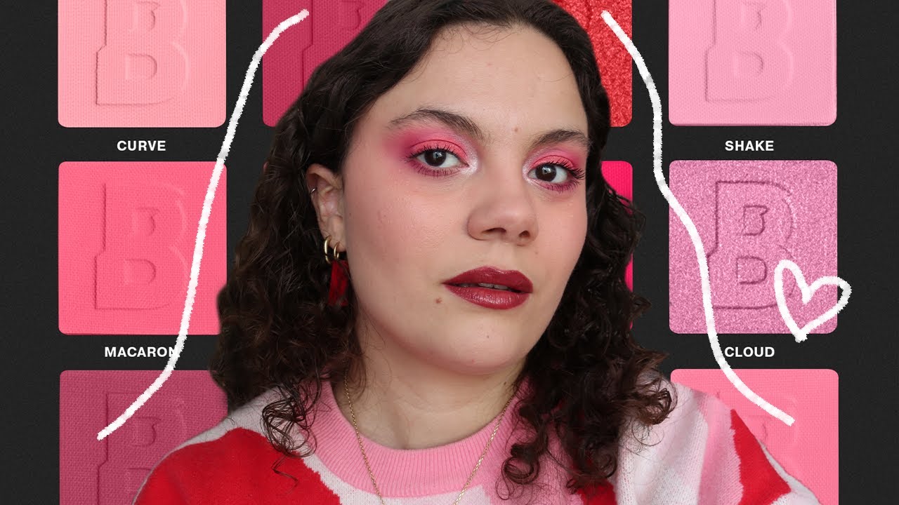 makeup rose de saint valentin avec la berries de beauty bay 🩷✨
