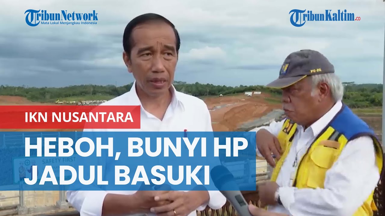 Heboh, Bunyi HP Jadul Basuki Temani Jokowi Tinjau Calon Kota Canggih IKN Nusantara
