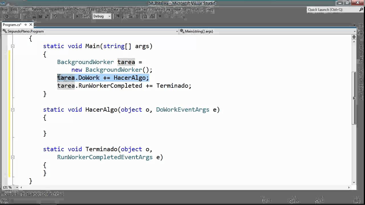Uso de un objeto BackgroundWorker para hacer tareas en segundo plano