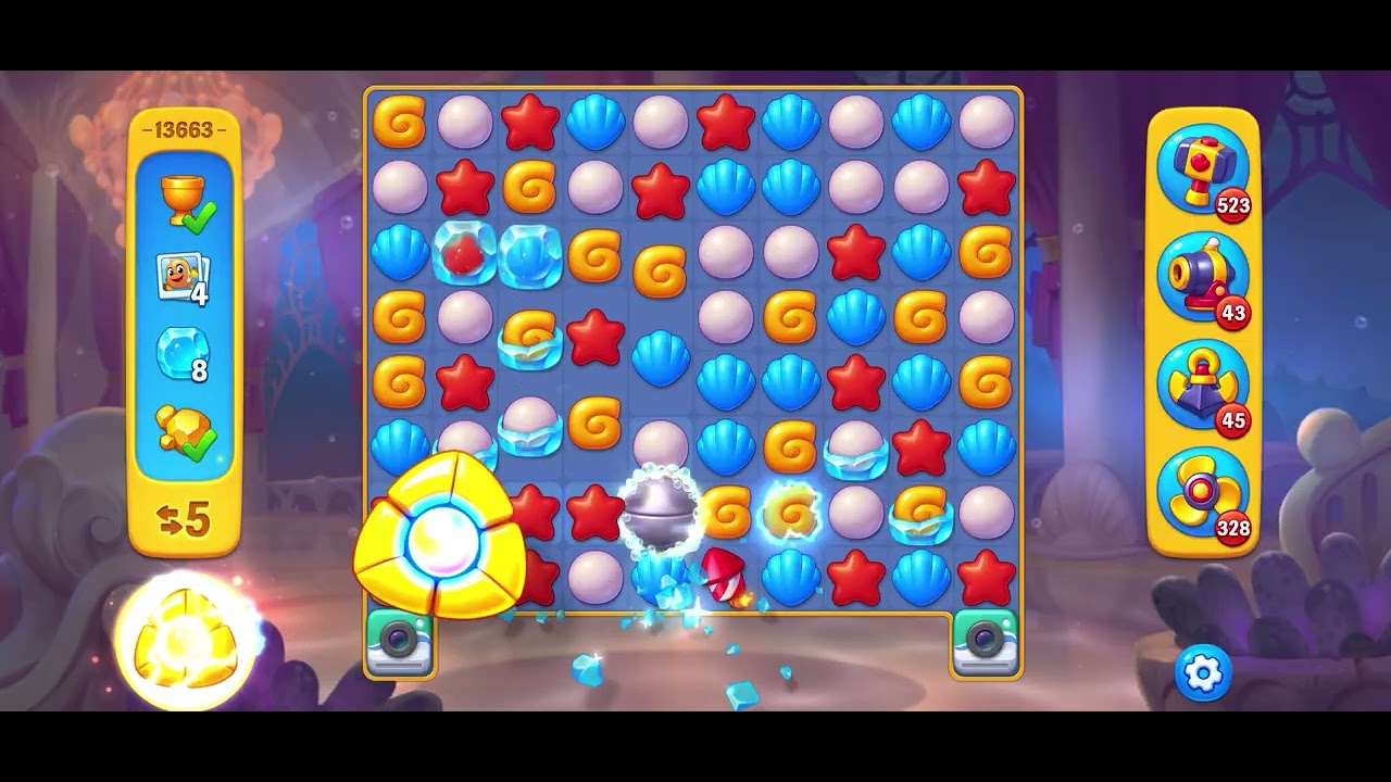 Fishdom level 13663 no boosters フィッシュダム ノーマル