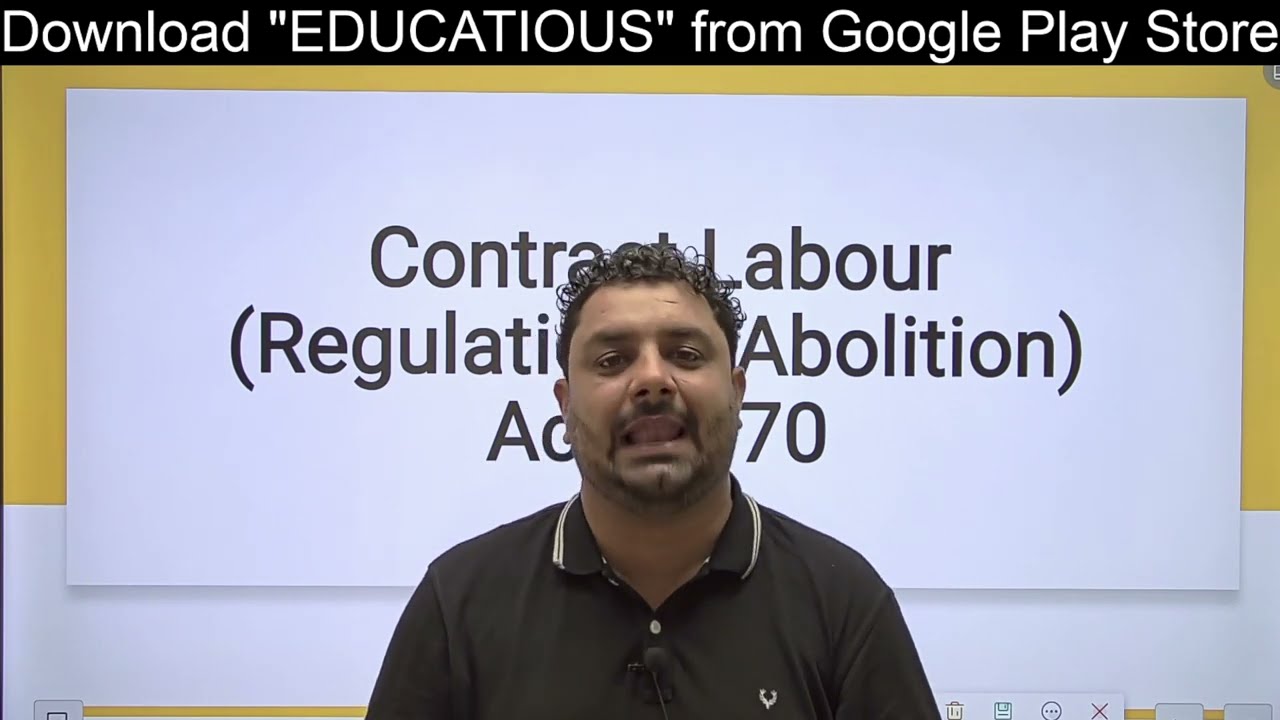 [Labour Laws] Contract Labour (R&A) Act, 1970 |Detailed Analysis| EPFO #upsc #epfo #labourlaws