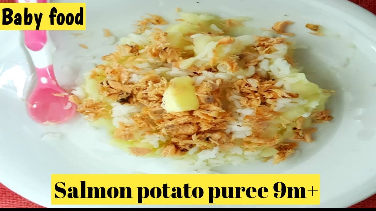 Salmon potato puree baby food recipe/ baby food recipe for brain development(9m+)