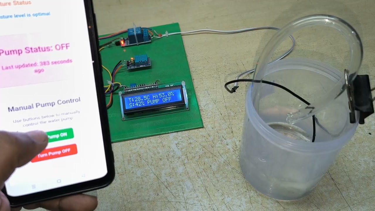 IOT based Smart irrigation system using ESP8266 | Soil moisture sensing Agriculture pump control 