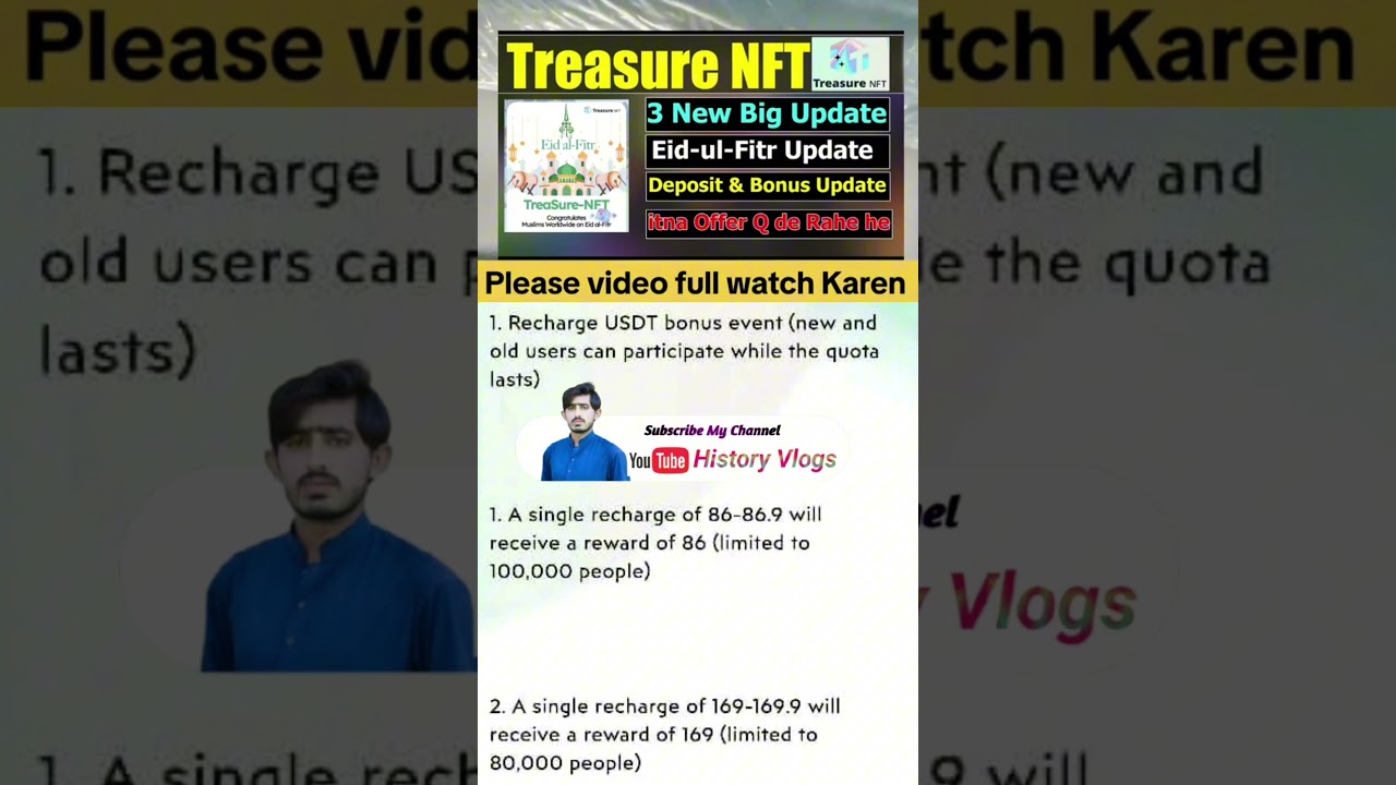Treasure NFT New Update Eid offer #treasure #TreasureNFT #NFT #govtscheme #automobile #news