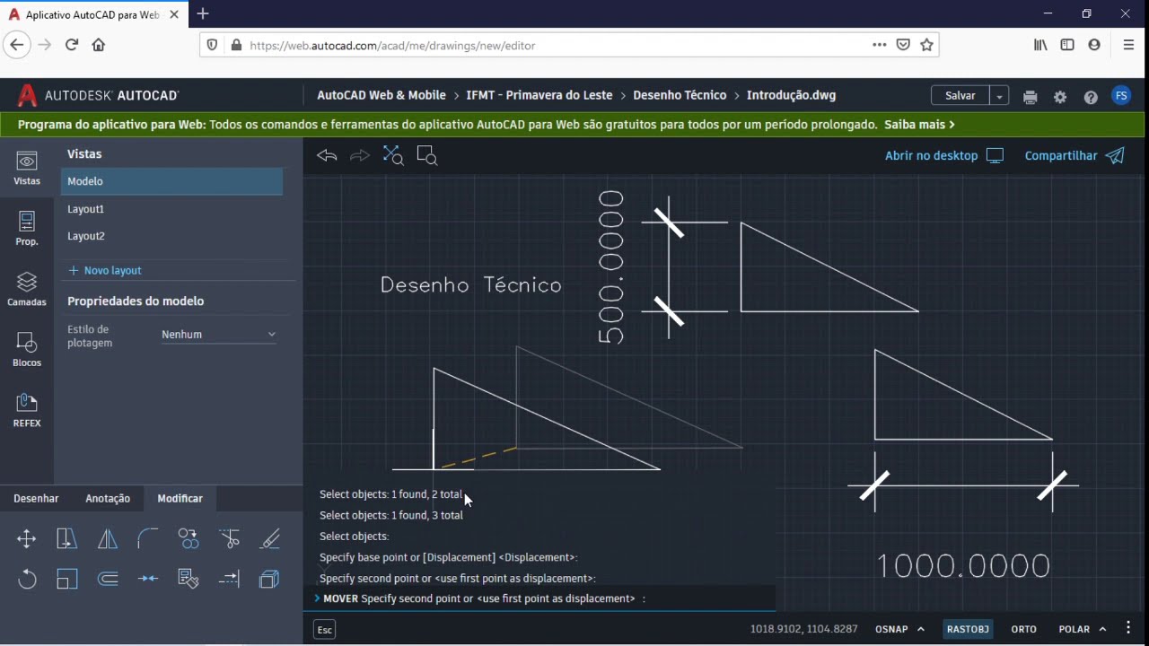 Introdução ao AUTOCAD Web