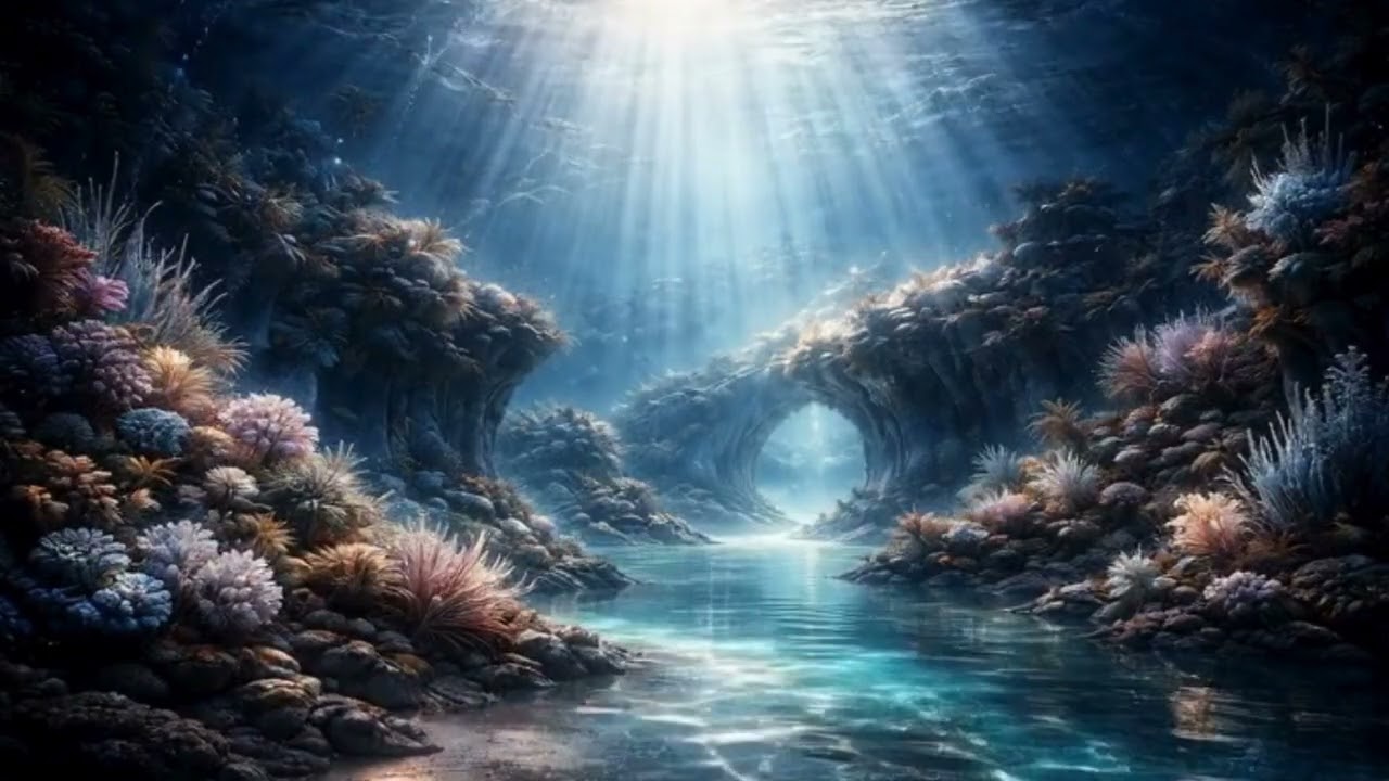 光が降りそそぐ静かな海の洞窟｜心をほどくヒーリングミュージックA Quiet Sea Cave Filled with Light | Gentle Healing Music