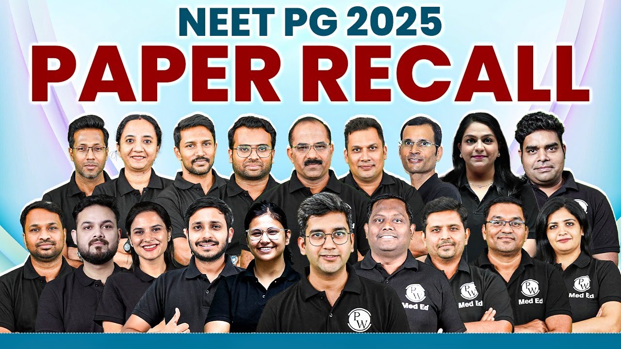 NEET PG 2025 Recall | All Paper Complete Discussion | Recall of NEET PG 2025 Subject wise
