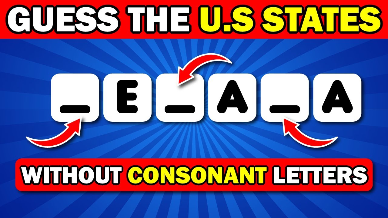 Can You Guess These US States Without Consonants?🤔