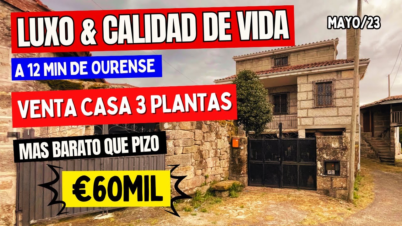 #43 - CASA 3 PLANTAS + PÁTIO - BAJADA A 49,800 - PADERNE ALLARIZ - OURENSE - GALICIA- ES - VENTA