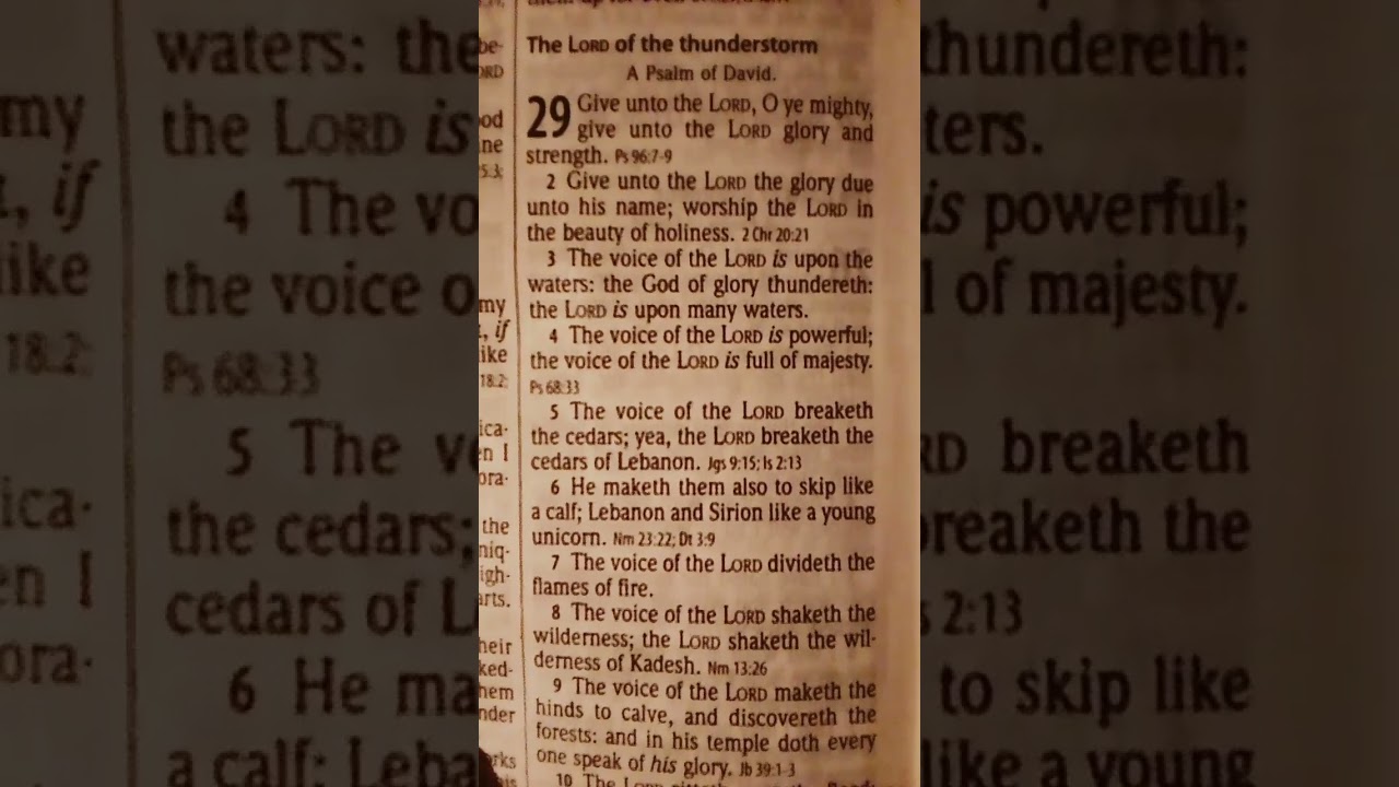 Psalm 29:1-2 KJV