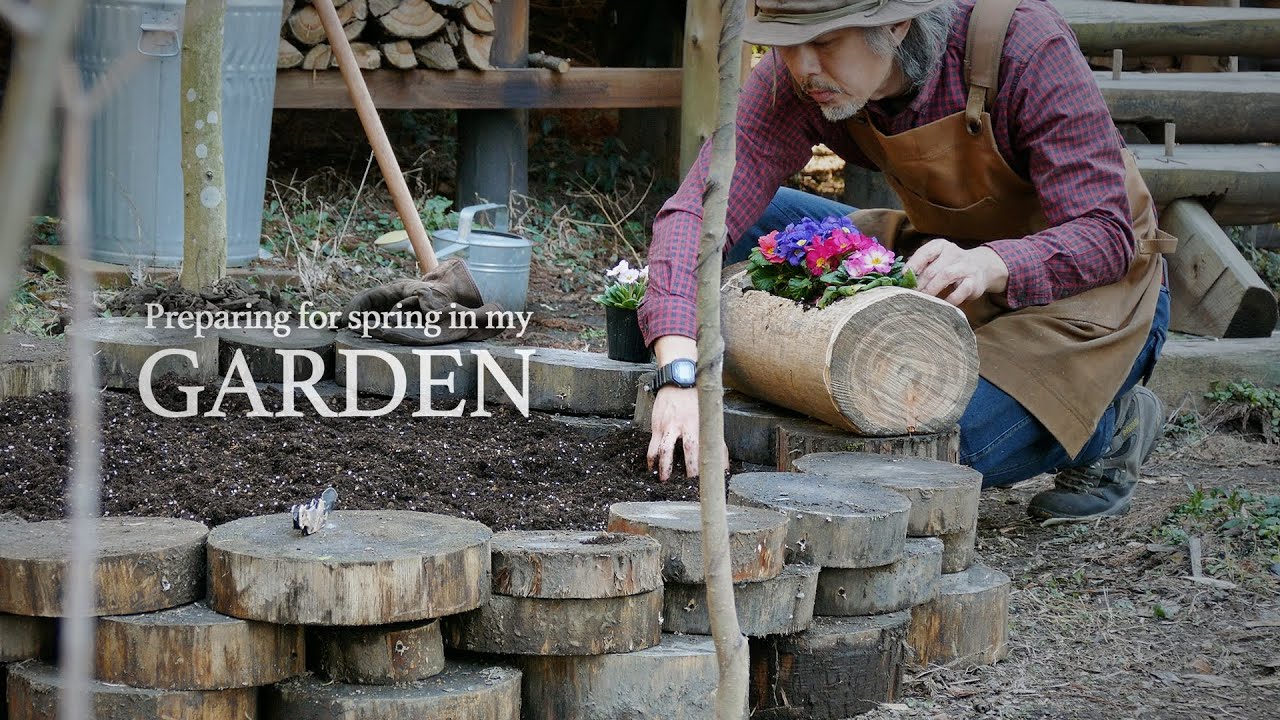 Flower bed and planter in my garden