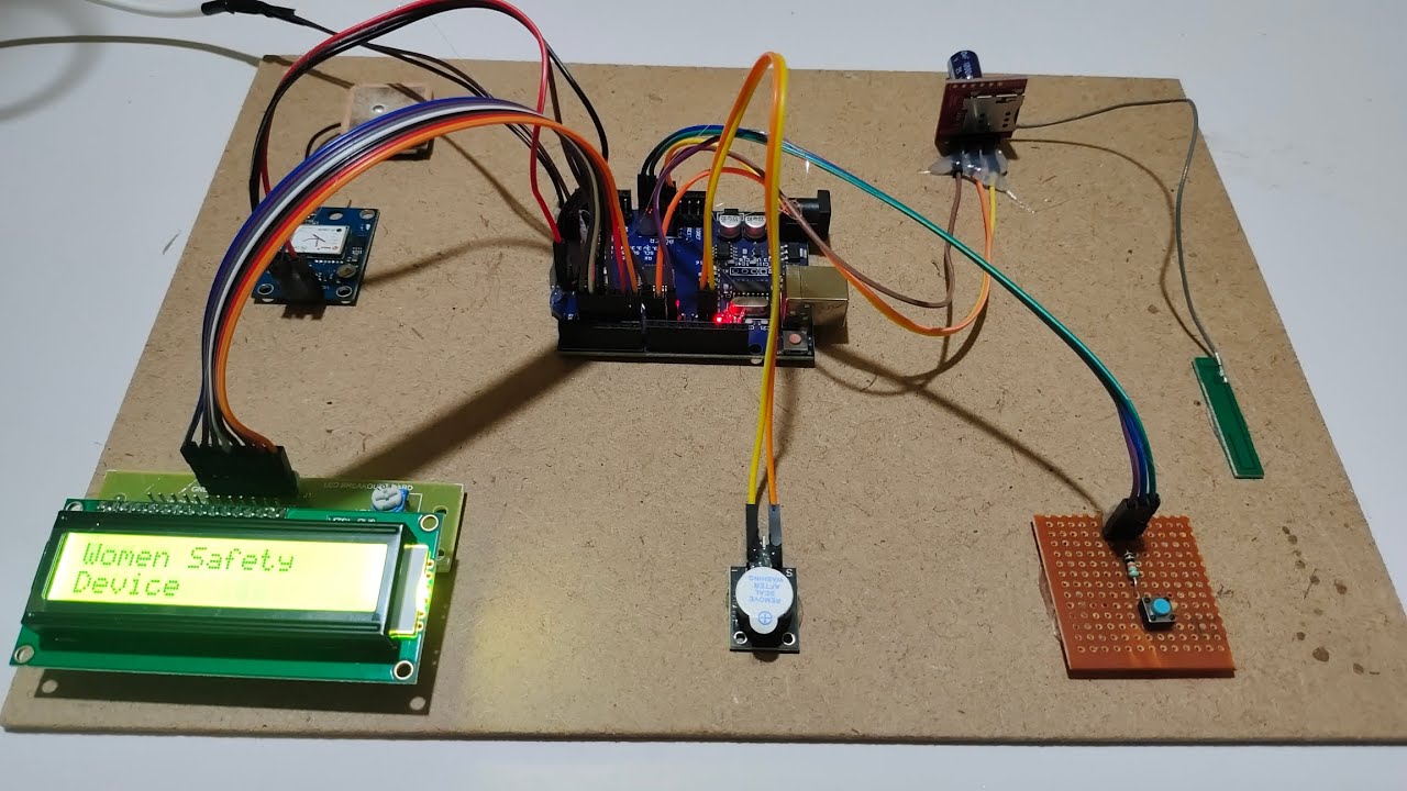 Устройство для обеспечения безопасности женщин с использованием GSM и GPS.