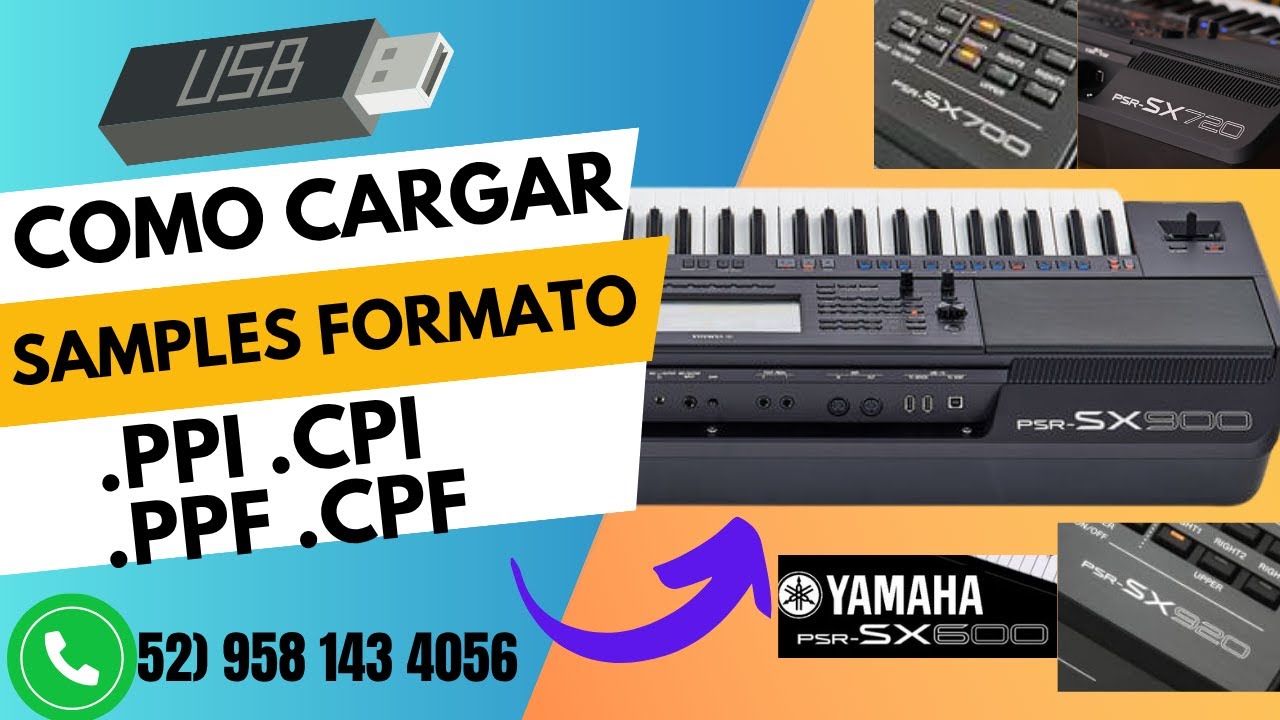Como cargar samples en archivo.ppi.cpi Yamaha sx900 sx700 sx920 sx720 sx600 ENERO 2020