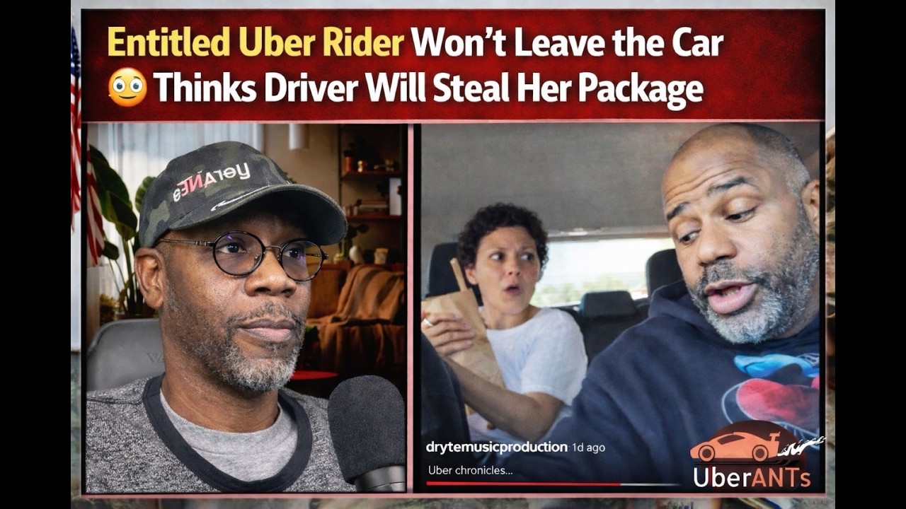 Entitled Uber Rider Won’t Leave the Car 😳 Thinks Driver Will Steal Her Package