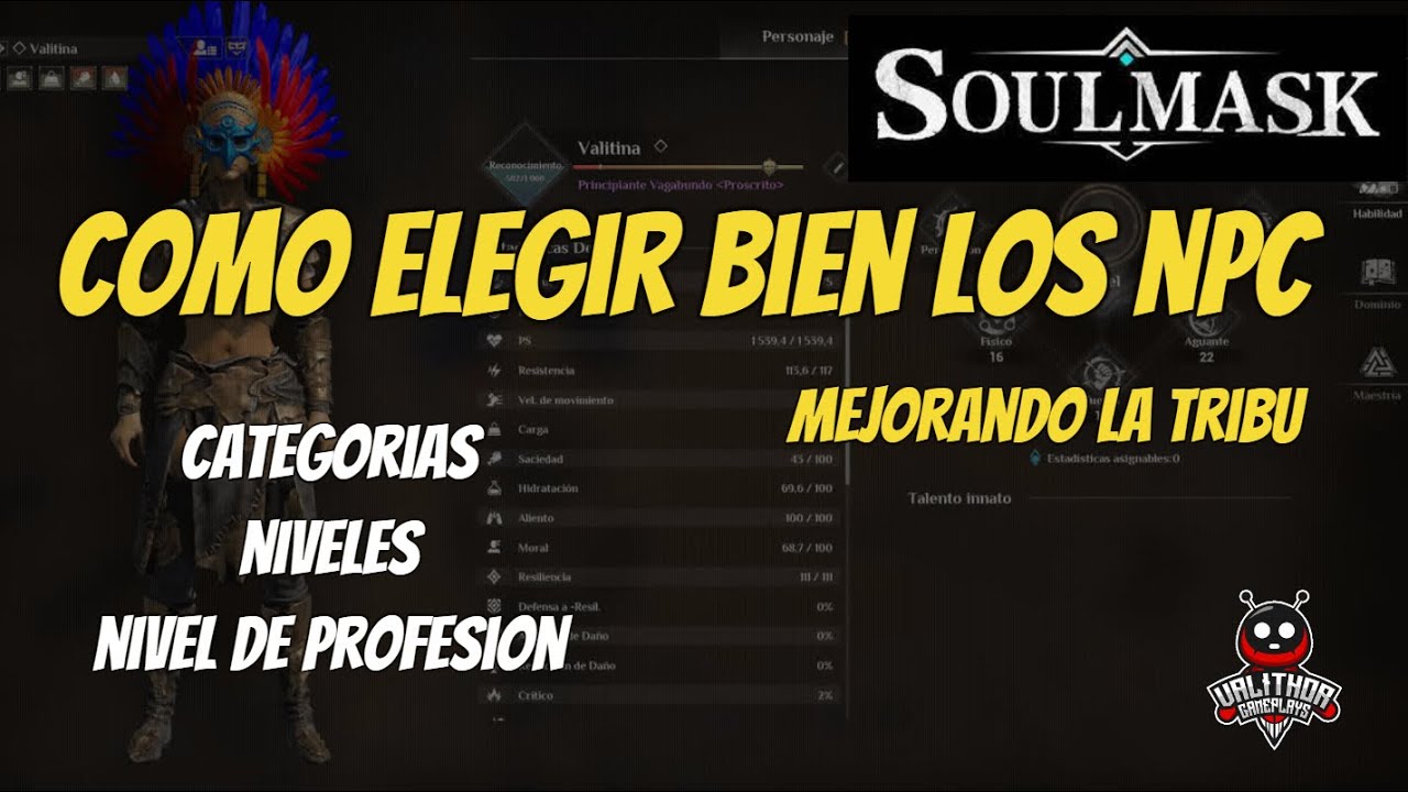 SOULMASK. DISUADIENDO A LA TRIBU. PROFESIONES Y CATEGORIAS. TODO EXPLICADO