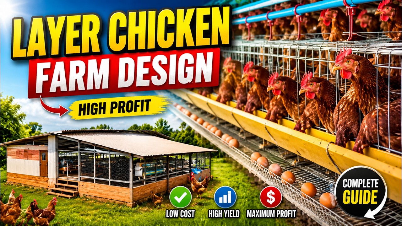 Layer Chicken Farm Design | Poultry Farm Design 3D