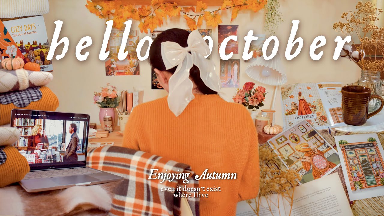 How I Enjoy Autumn at Home 🍁 cozy journaling, painting a reading scene, fall desk decor, art prints