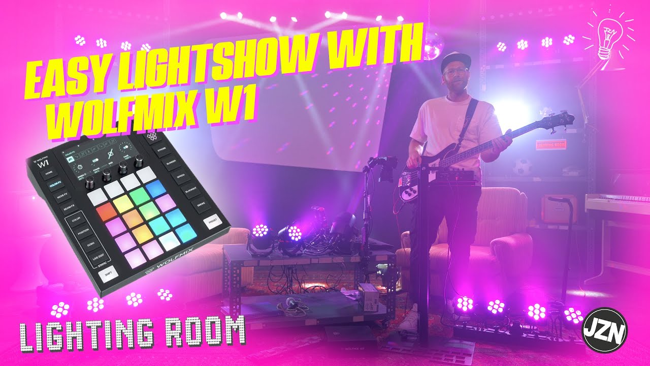WOLFMIX W1 vs JZN - Easy Lightshow Setup - Test and Future Idea - DJ Light Setup