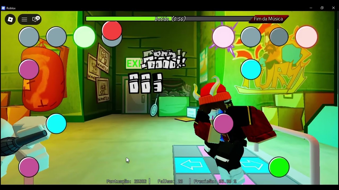 Gameplay fnf no Roblox(five night funk)