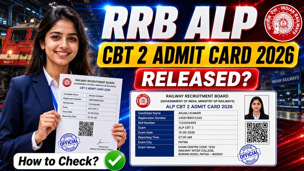 rrb alp cbt 2 admit card 2026 | railway alp cbt 2 admit card 2026