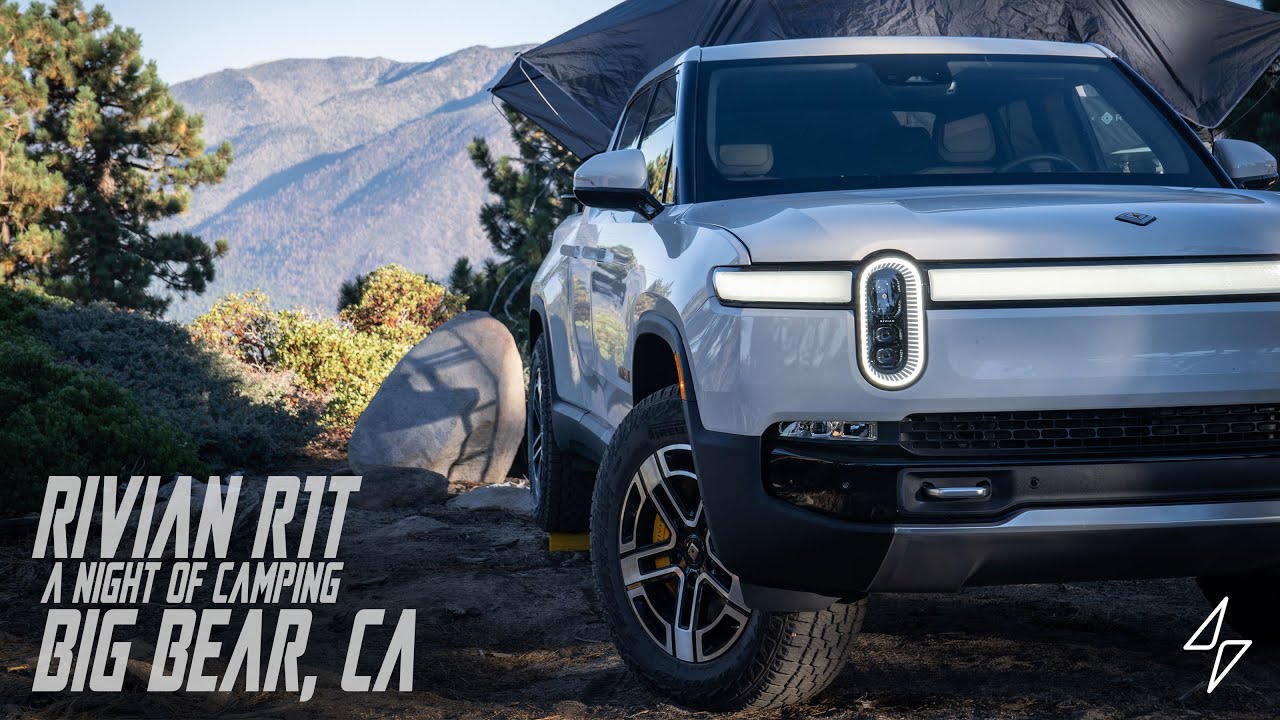 Кемпинг Rivian R1T в Биг-Беар, Калифорния