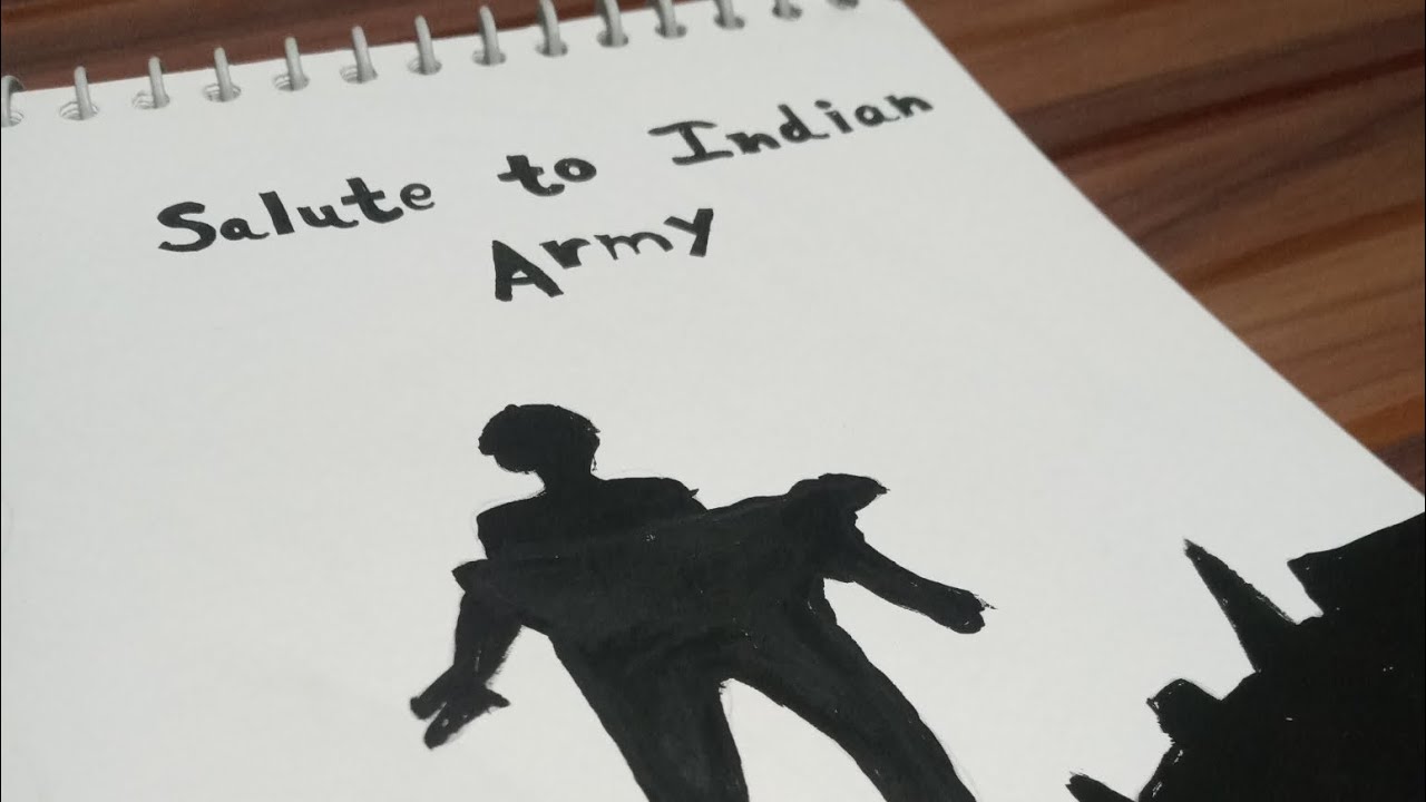 Salute🙋 to Indian Army||14 feb drawing||black day drawing#trending#shortsfeed#art#painting#army#draw