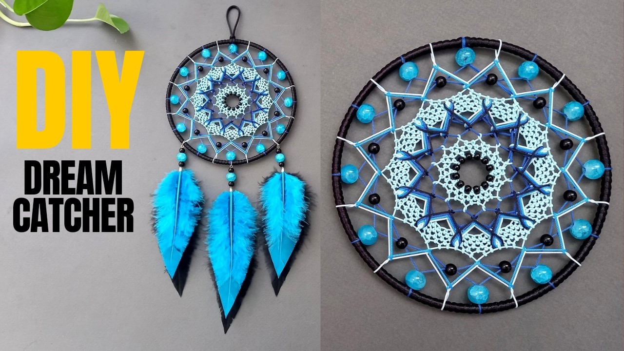 How to make a dreamcatcher? | DIY Dream Catcher webbing tutorial | آموزش آویز دریمکچر