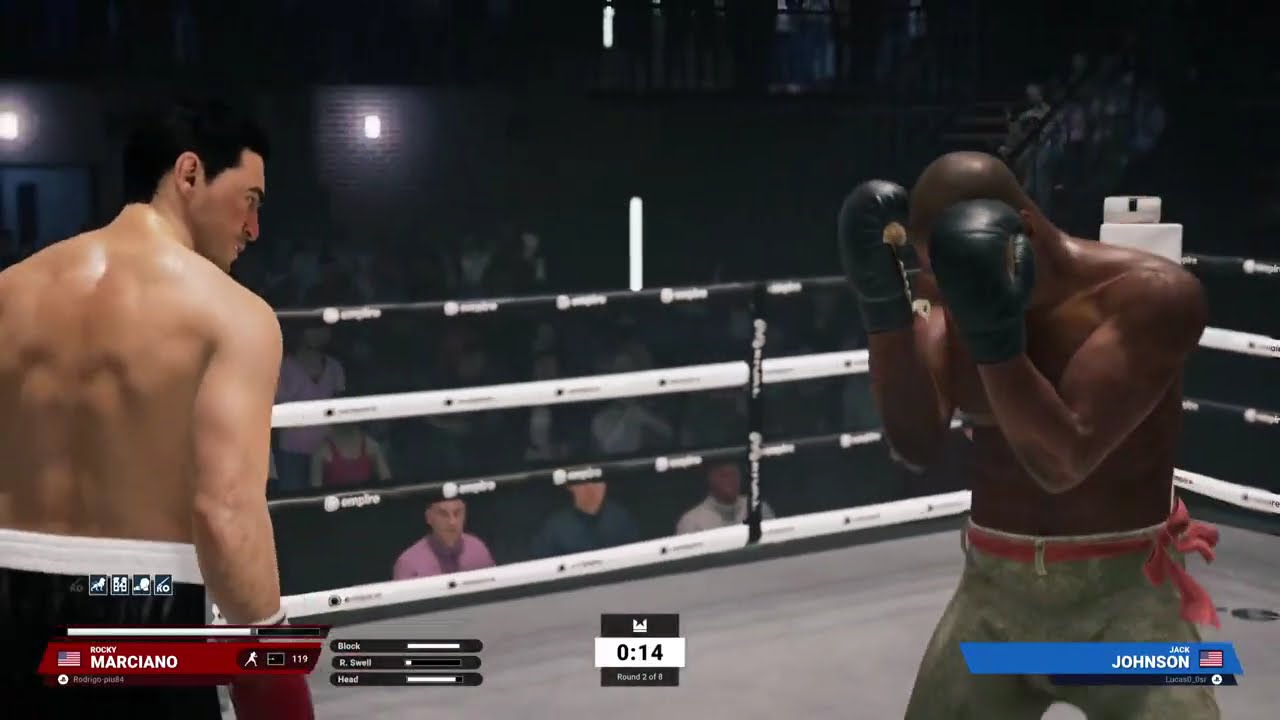 Bora de boxe Undisputed PS5 game player jogando com o Lucas