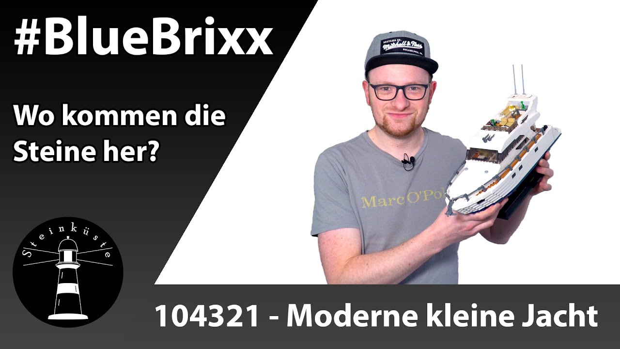 Zweifelhafte Steine, fantastischer Designer - BlueBrixx 104321 - Moderne kleine Jacht