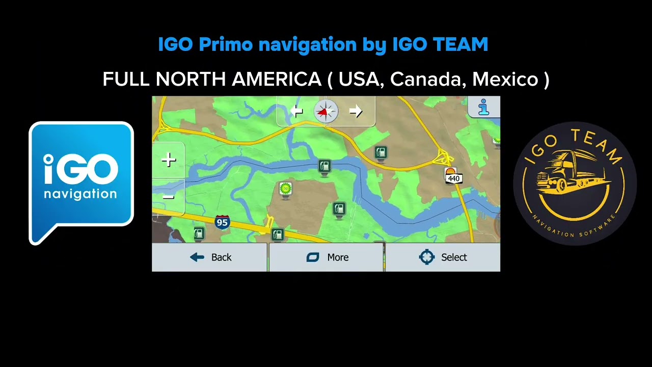 IGO Primo Truck navigation for North America. Support Android 5 - 16, 32 bit system.