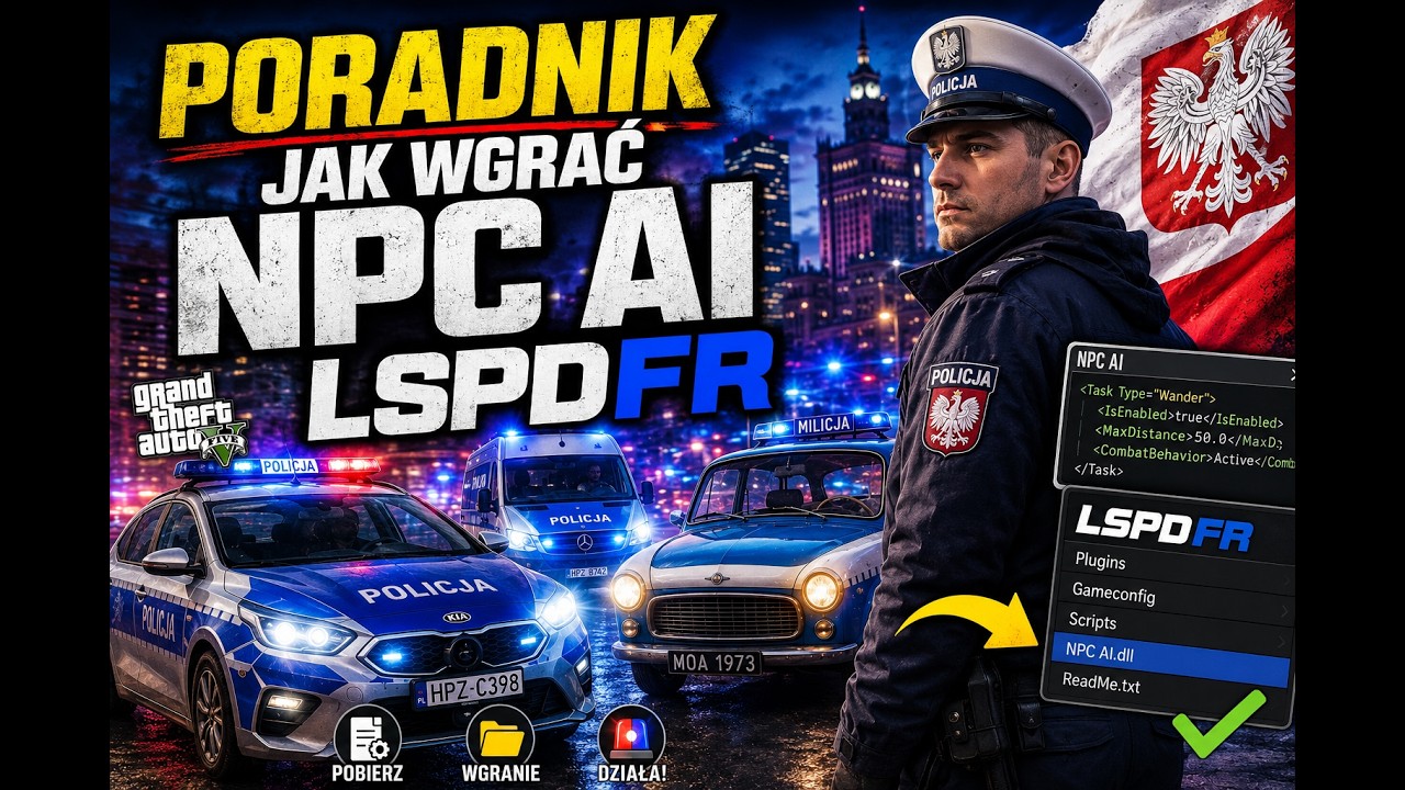Jak zainstalowac NPCAI do lspdfr po polsku poradnik szybki