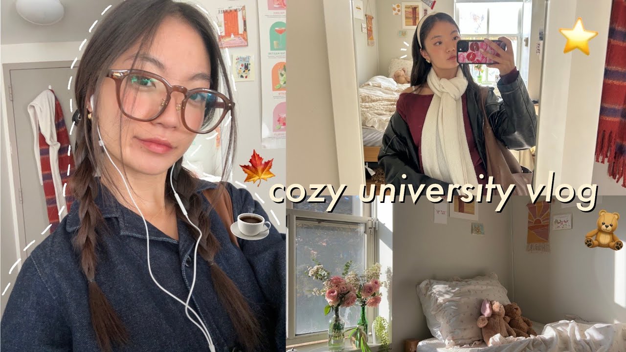 Уютный университетский видеоблог 🧸☕️ | жизнь в Брауне, продуктивные дни, осенние наряды