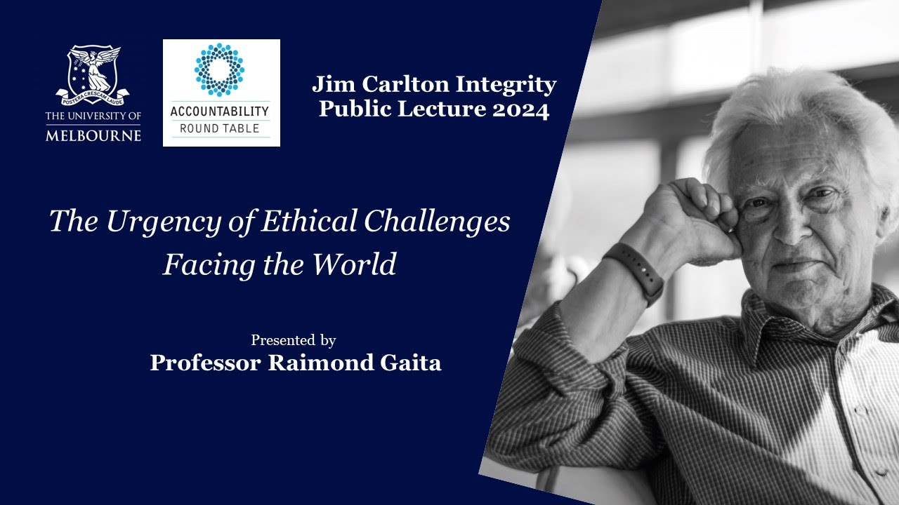The Urgency of Ethical Challenges Facing the World - Presented by Prof Raimond Gaita (audio only)