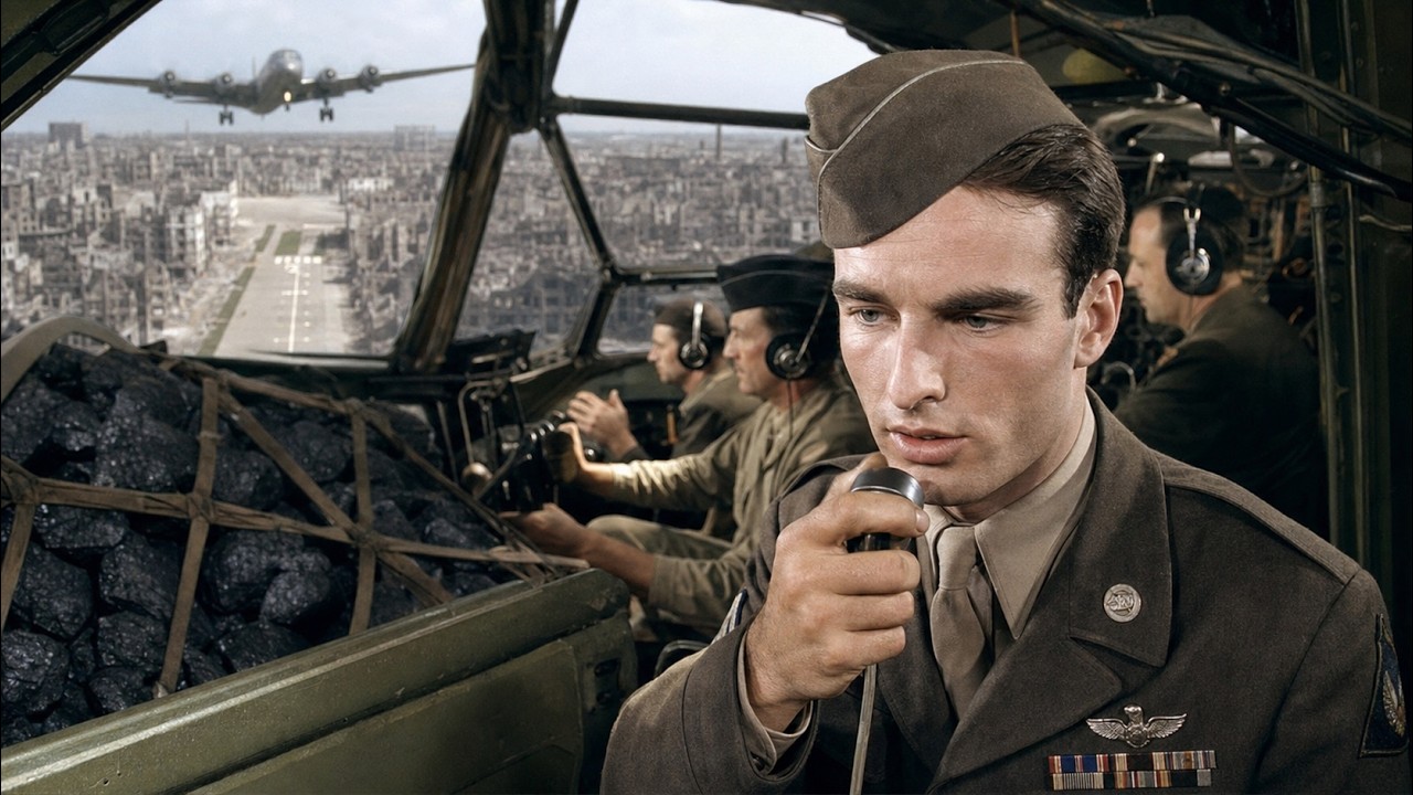 Montgomery Clift | The Big Lift HD | Airmen Risk Everything to Save Berlin | War Drama