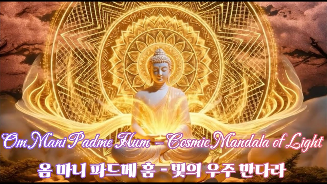 Om Mani Padme Hum Cosmic Buddhist Mandala of Light Music  빛의 우주 불교 만다라 #buddha #relaxingmusic #music