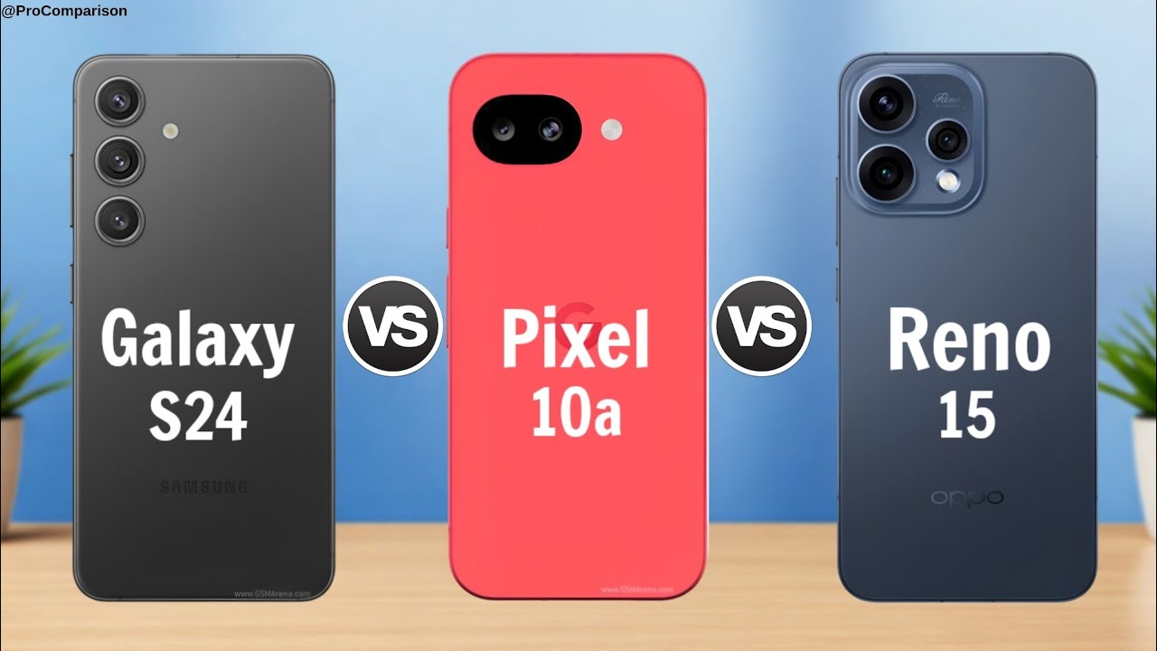 Samsung Galaxy S24 vs Google Pixel 10a vs OPPO Reno 15 5G || Full Comparison 