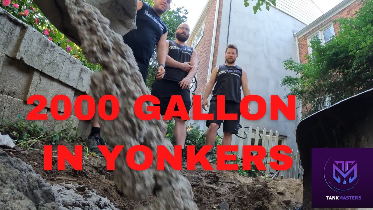Commercial 2,000 Gallon Oil Tank Filled In Place With Concrete